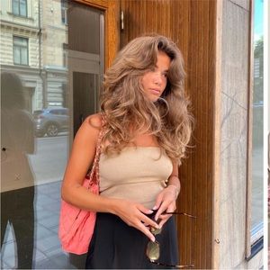 Djerf Avenue Tube Top ! Size Medium Toffee 💕 excellent condition sold out style